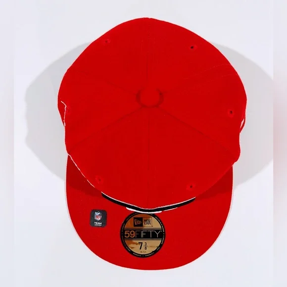 SF 49ERS RED Fitted Hat with THE BAY AREA 49ERS CALI PATCH. Unisex. - Picture 5 of 10